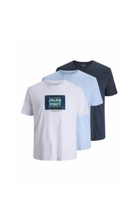 JACK & JONES Jungen T-Shirt 3er Pack - Gedruckte Basic Shirts