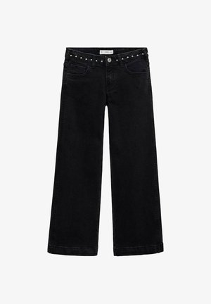 WIDE MET STUDS - Trapezaste traperice - black denim