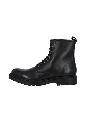 Bottines à lacets - schwarz glatt
