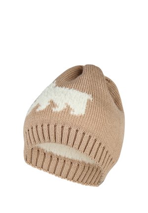 Sterntaler, STRICKMÜTZE EISBÄR MIT RIPPENSTRICK BÜNDCHEN - Beanie - beige
