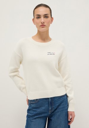 PULLOVER - Strickpullover - cream white