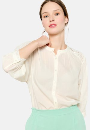 WITH MACRAMÉ DETAIL - Blúzka - white