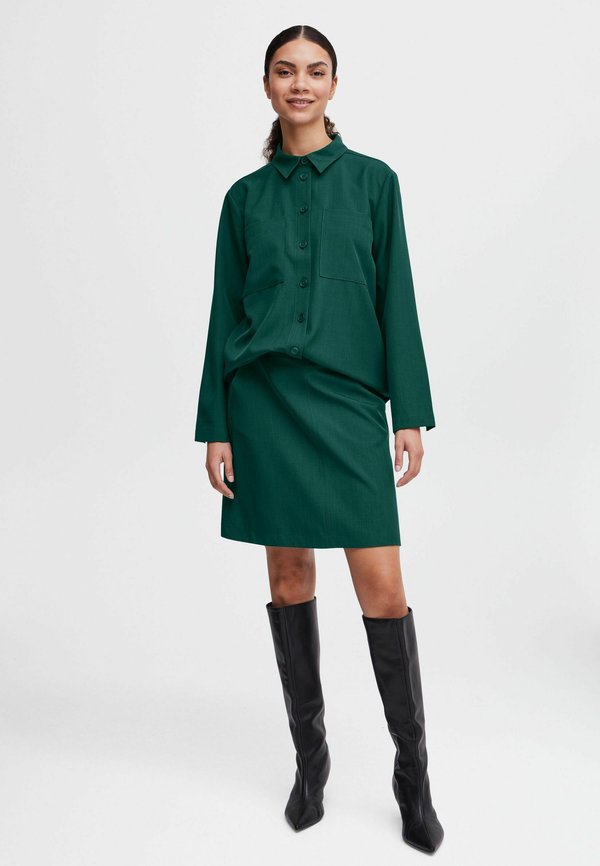 BYMMMIDDE - A-line skirt - sea moss melange3