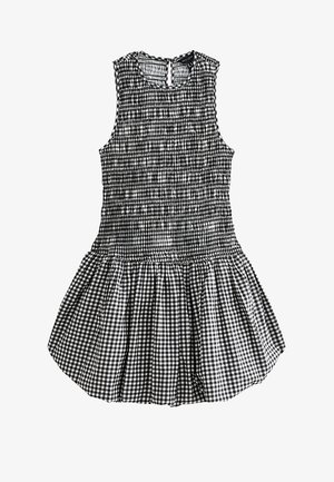 New Look, GINGHAM BUBBLE HEM MINI - Jurk - black pattern