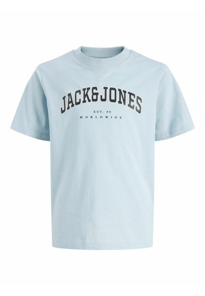 JJECALEB VARSITY TEE O NECK - T-shirt print - celestial blue