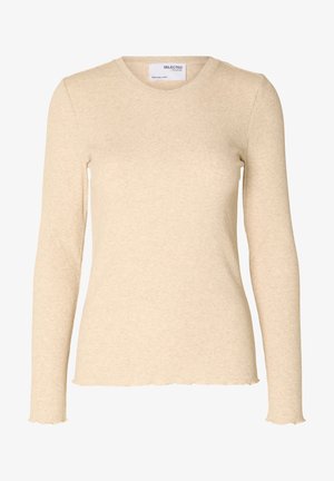 Selected, SLFANNA - T-shirt à manches longues - oatmeal