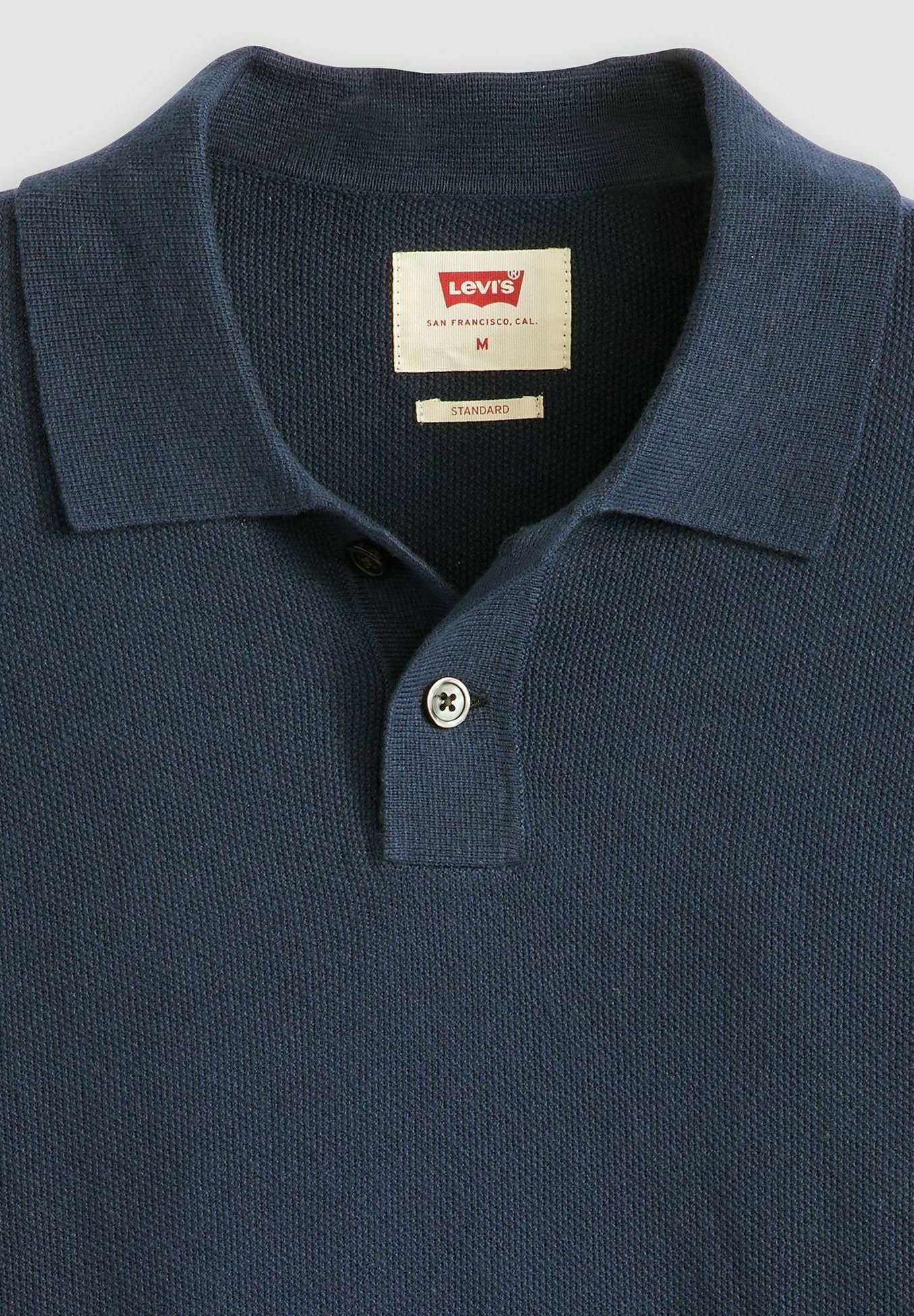 Levi's® SWEATER KNIT POLO - Polo shirt - linen seed stitch/dark