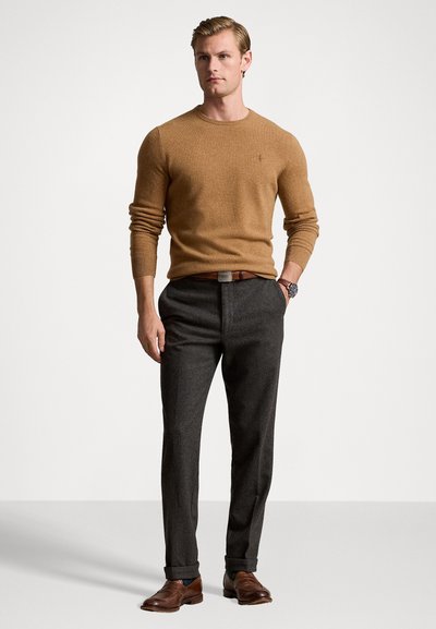 Polo Ralph Lauren WOOL CREWNECK SWEATER - Πουλόβερ - latte brown heather