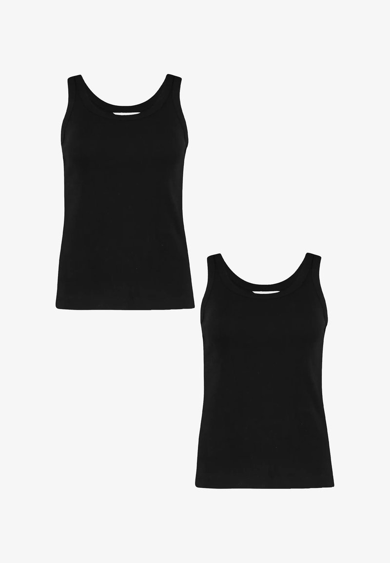 Hailys 2ER-SET ÄRMELLOS WEICH RUNDHALS NORMALE PASSFORM - Top - schwarz-