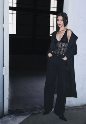 CORSETRY-INSPIRED STRAPPY  - Top - black