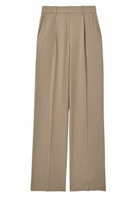 Reiss EDEN HALF ELASTICATED WIDE LEG - Püksid - mink neutral