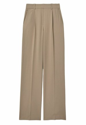 Reiss EDEN HALF ELASTICATED WIDE LEG - Housut - mink neutral