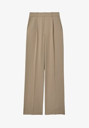 Reiss EDEN HALF ELASTICATED WIDE LEG - Nadrágok - mink neutral