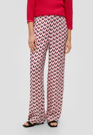 s.Oliver BLACK LABEL REGULAR WIDE LEG - Trousers - zartrosa