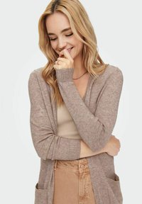 ONLY ONLLESLY OPEN LONG CARDIGAN  - Cardigan - beige