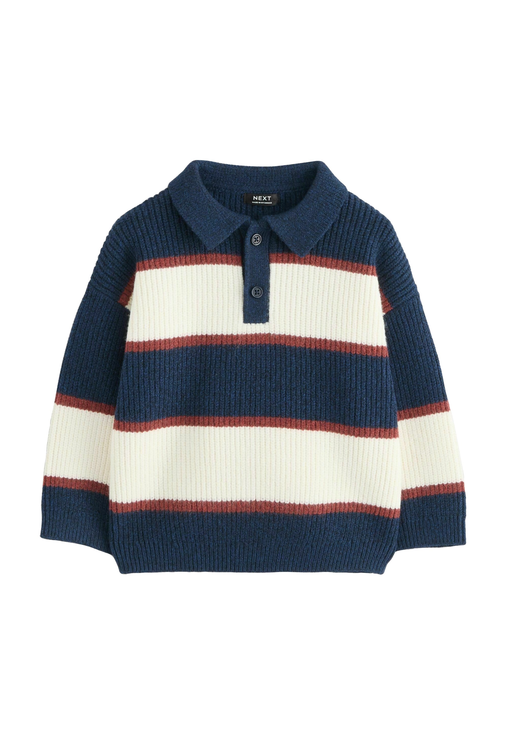 Next REGULAR FIT STRIPE RUGBY Long sleeved top navy blue