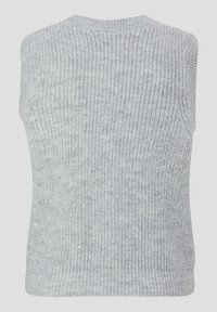 QS MIT V-NECK - Strickpullover - grau meliert