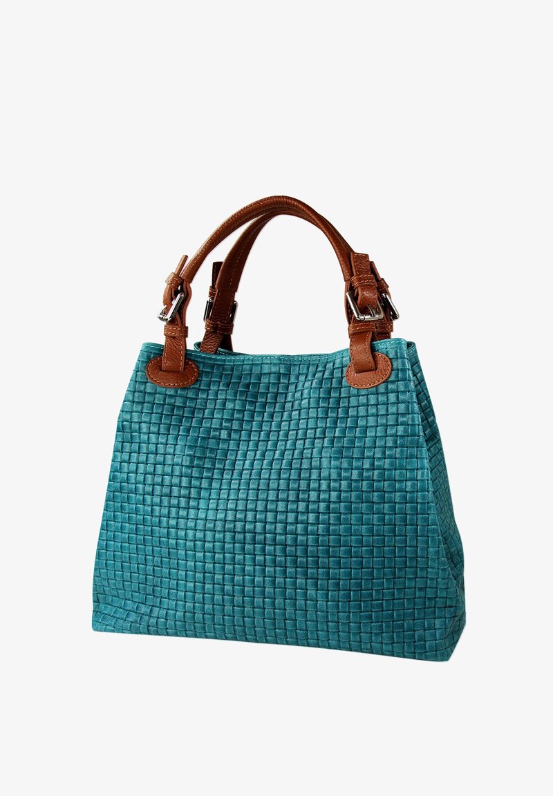 DrachenLeder MUSTER - Sac à main - türkis braun