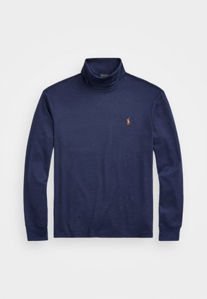 SOFT COTTON ROLL NECK - Μπλούζα με μακριά μανίκια - spring navy heather