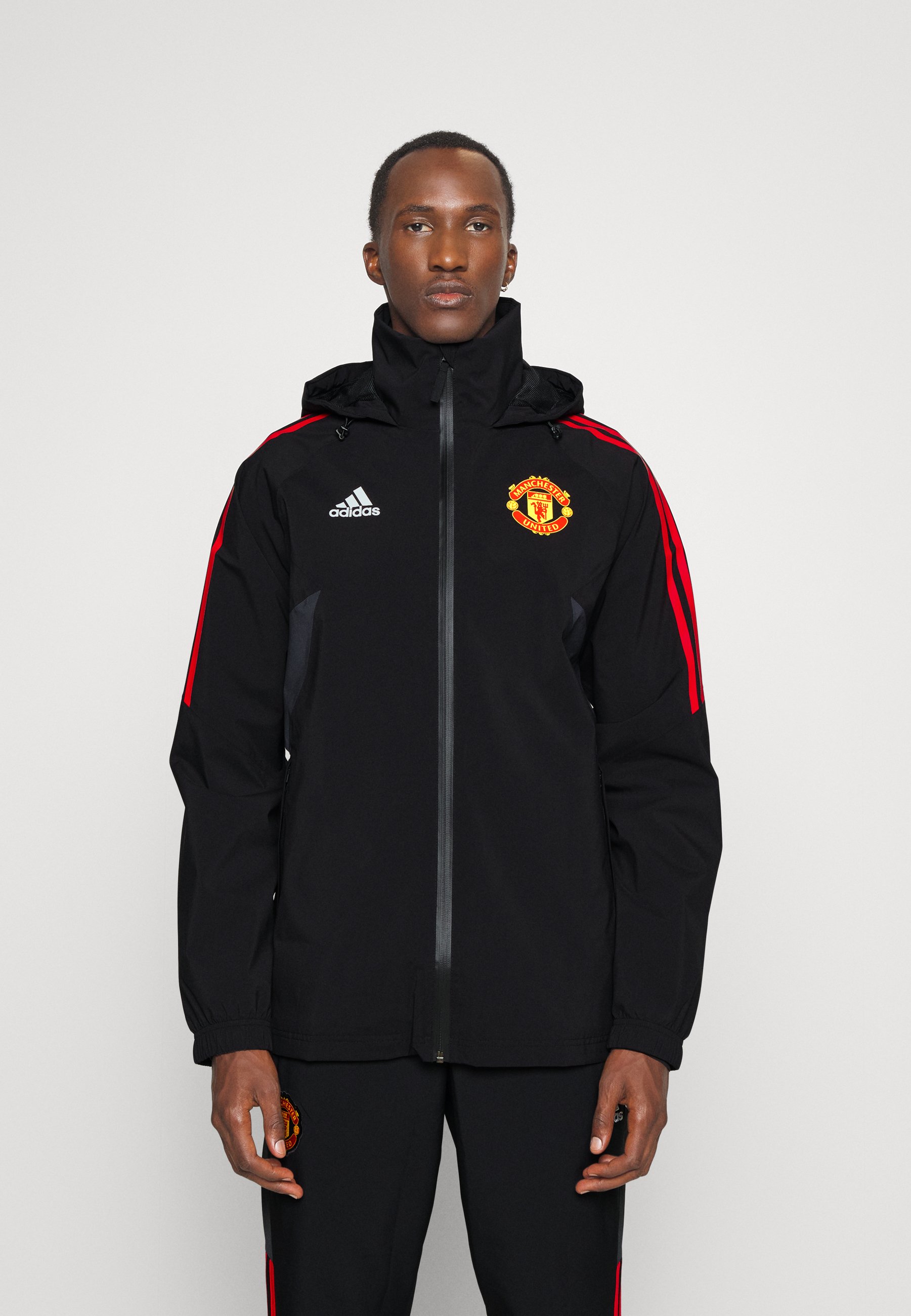 adidas Performance MANCHESTER UNITED RAIN JACKET - Veste de survêtement -  black/noir - ZALANDO.FR