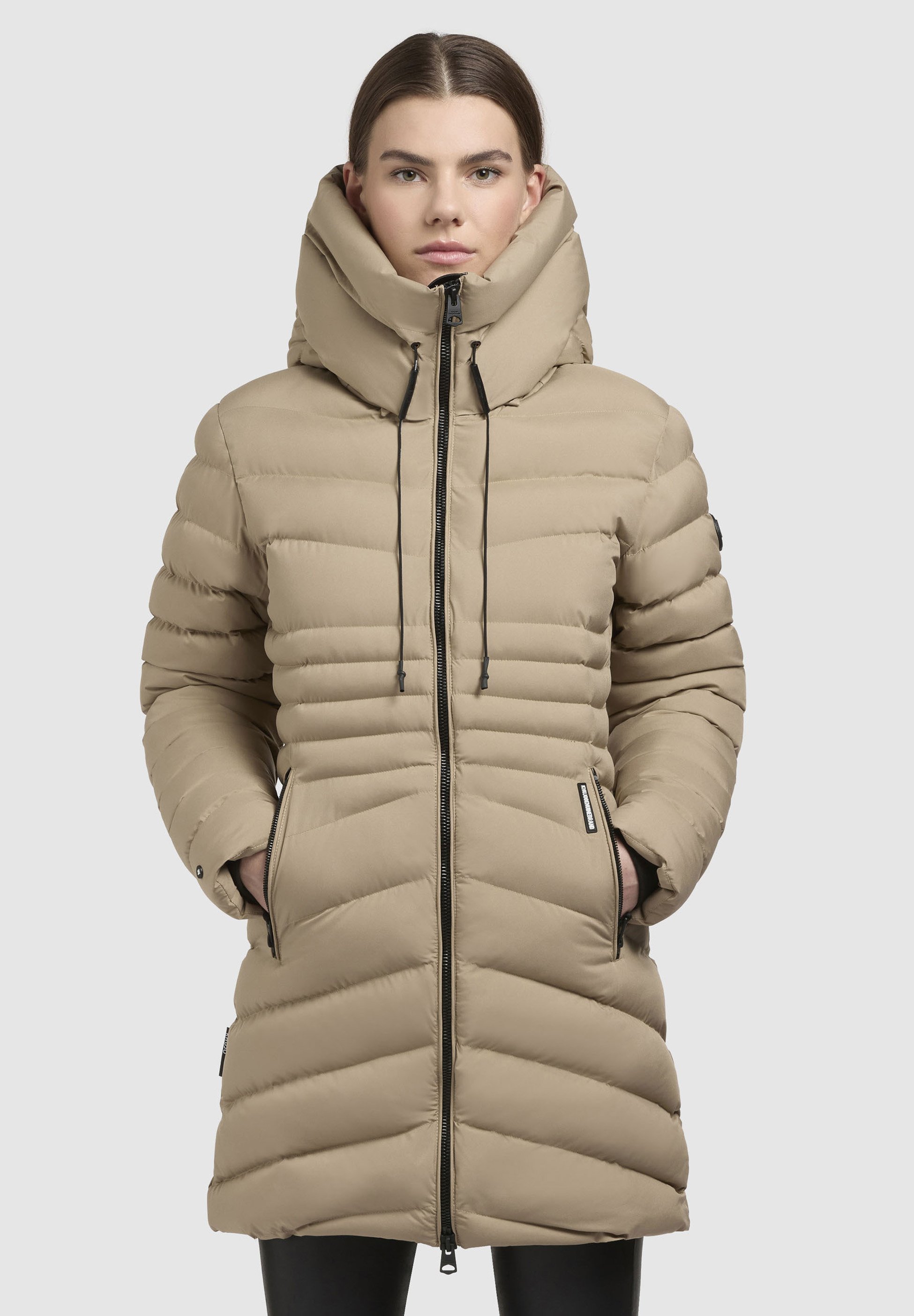 Steppjacke Beaumont Jacke Beige Daunenmantel Beaumont Wintermantel