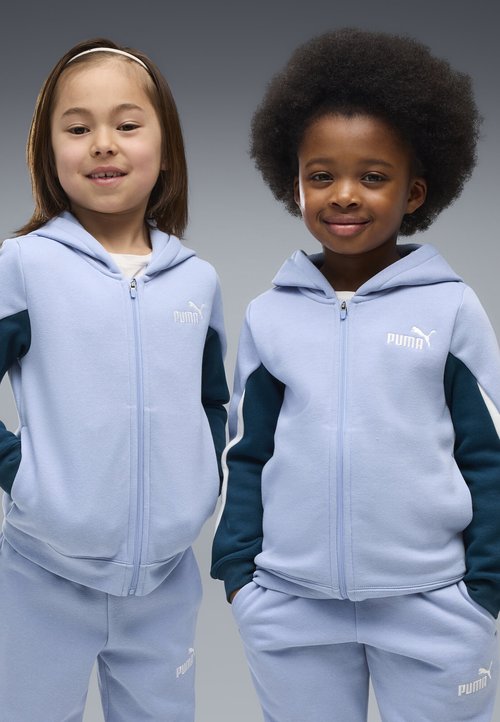 PUMA ESSENTIALS COLOURBLOCKED TRAININGSANZUG MIT KAPUZE UNISEX SET - Tracksuit - chambray blue — photo 2