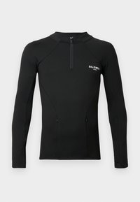 TECHNICAL ZIP LONG SLEEVE - Longsleeve - anthracite black