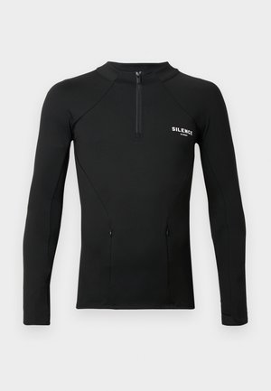 TECHNICAL ZIP LONG SLEEVE - Top s dlhým rukávom - anthracite black