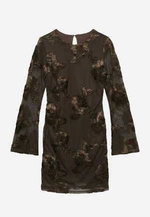 Vero Moda, VMQUINN LS SHORT DRESS EXP - Cocktail dress / Party dress - chicory coffee