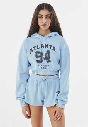MIT WAFFELSTRUKTUR - Shorts - dark blue
