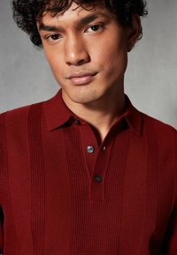 Next VERTICAL TEXTURE - REGULAR FIT - Poloshirt - rust brown
