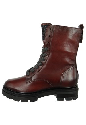 Platform ankle boots - merlot