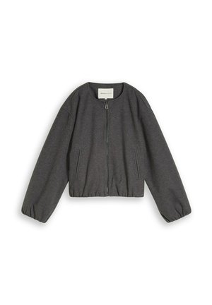 TOM TAILOR DENIM, TOM TAILOR DENIM JACKEN BLOUSON JACKE IN MELANGE-OPTIK - Lichte jas - dark coal grey melange