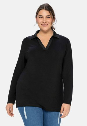 Sheego, Polo shirt - schwarz