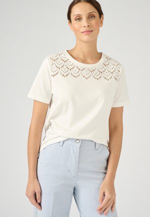 BRODÉ - Camiseta estampada - white