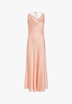 VILA, VIBEA WATERFALL ANKLE DRESS - Společenské šaty - peach parfait