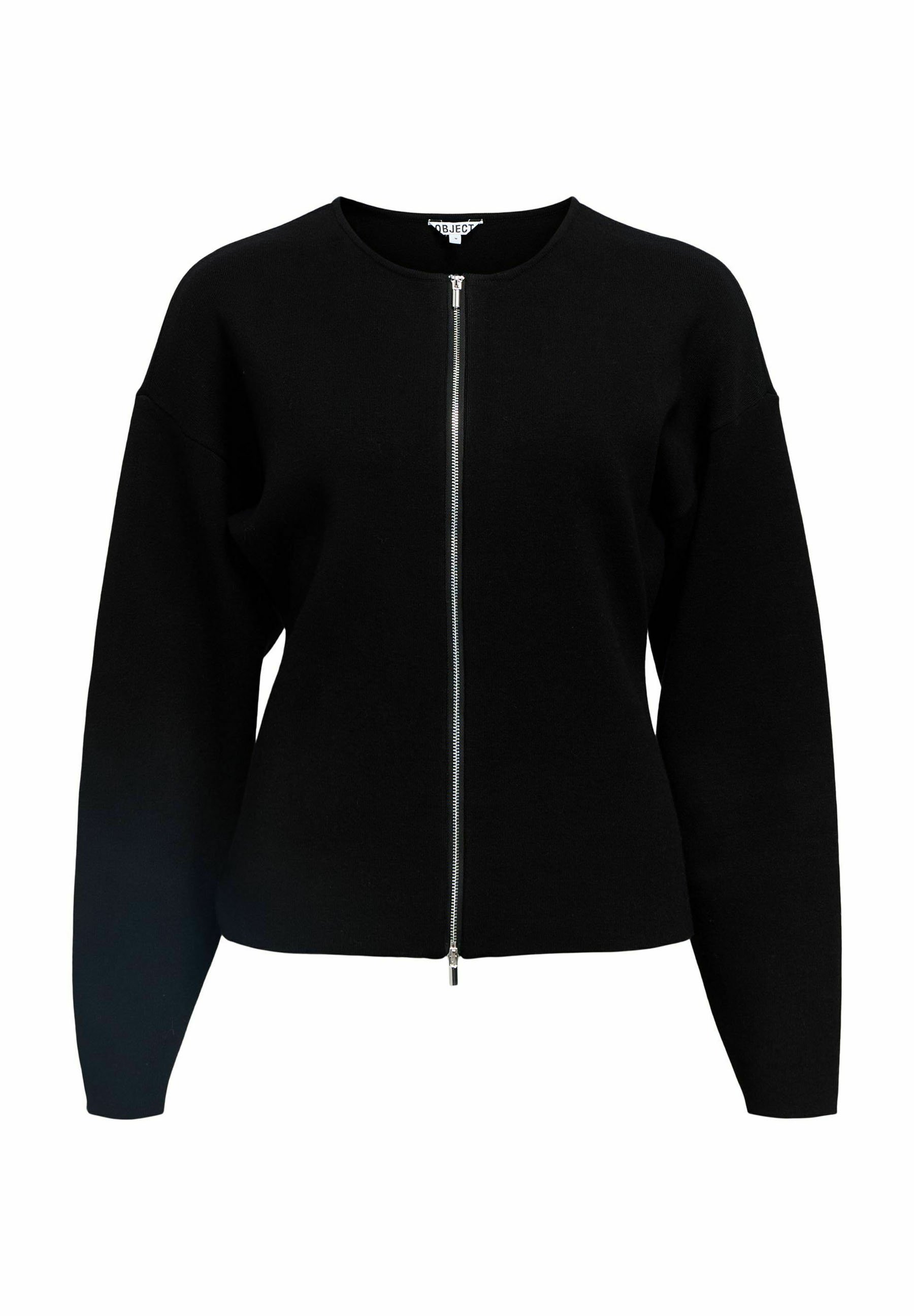 Object Zip-up - Cardigan - black - Zalando.co.uk