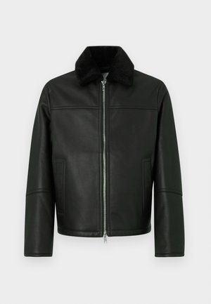 JACKET - Kožená bunda - black