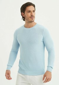 COL ROND - Pullover - bleu ciel