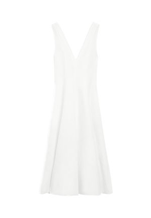 Massimo Dutti, FLOWING LINEN BLEND MIDI DRESS - Vestito lungo - white
