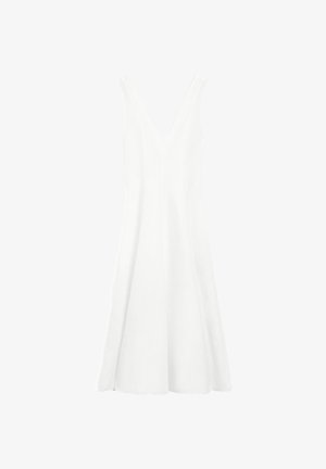 Massimo Dutti, FLOWING LINEN BLEND MIDI DRESS - Maxi-jurk - white