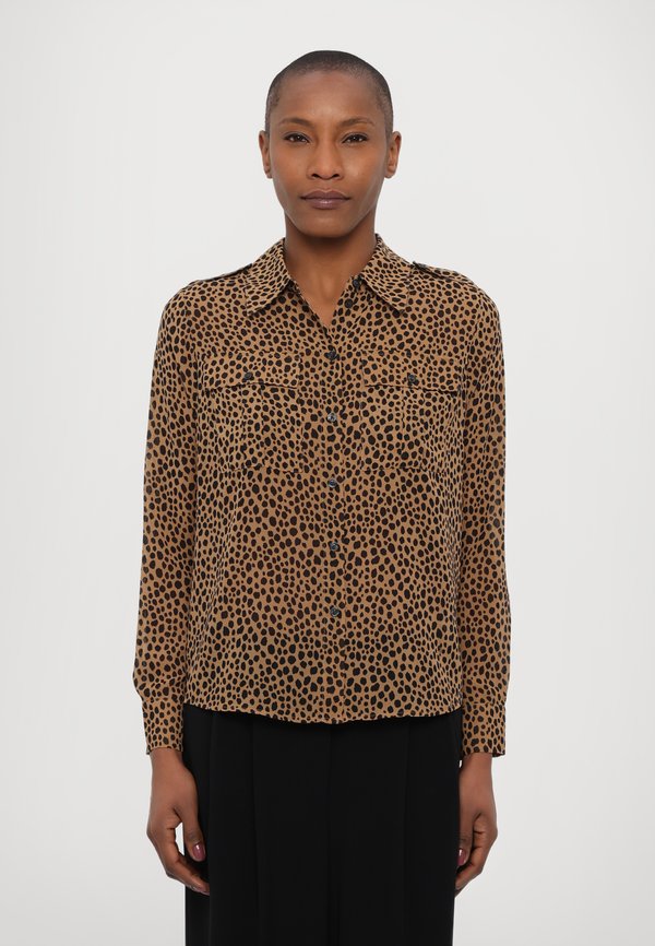 CHEETAH  - Button-down blouse - cafe