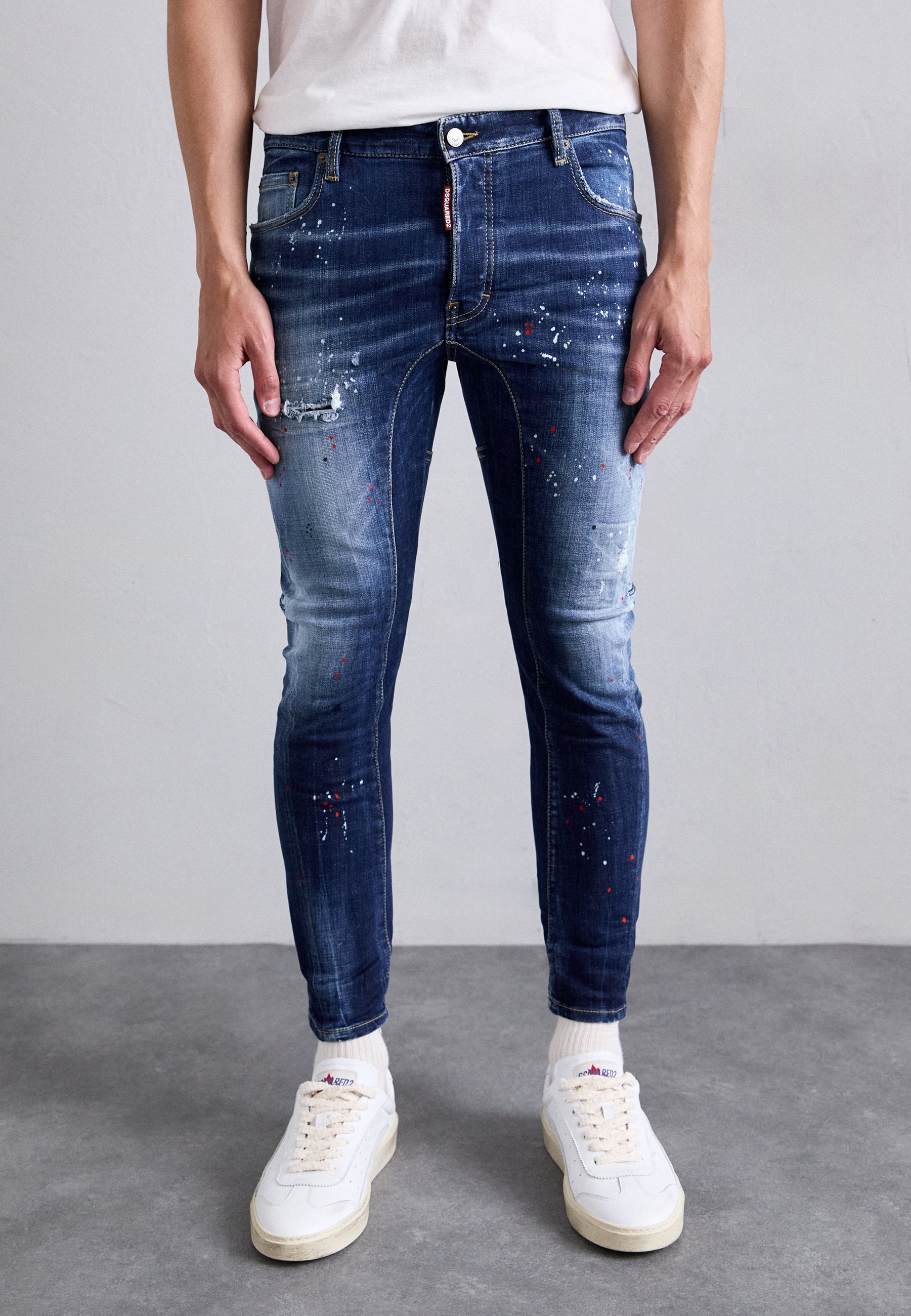 DSQUARED2 BLACK BULL TIDY BIKER DENIM 44 Black Bull Cool Guy Jeans