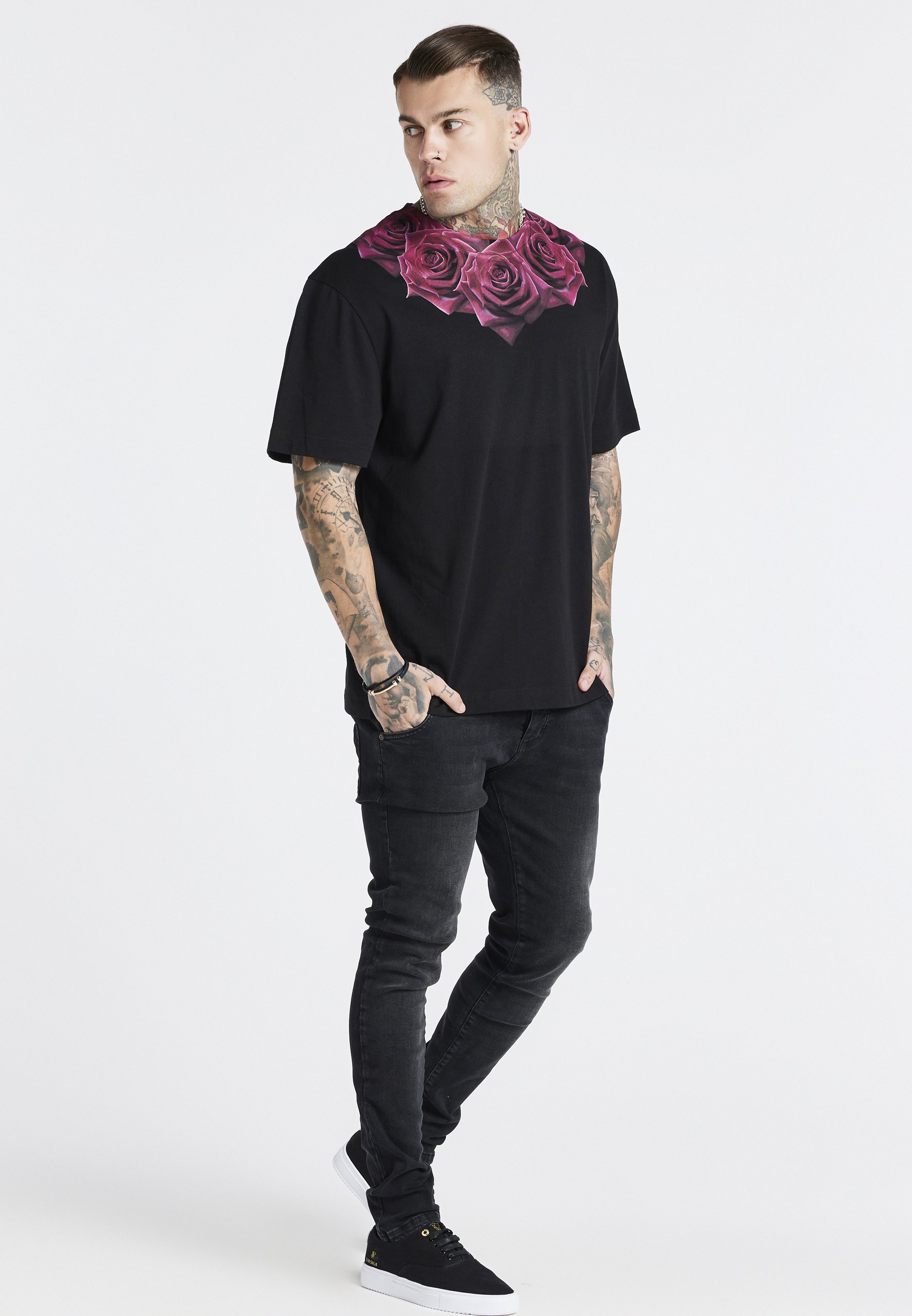 SIKSILK Camiseta estampada - black/negro - Zalando.es