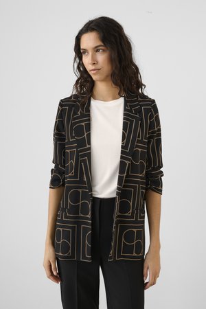 Soaked in Luxury SLSHIRLEY PRINTED - Kratka jakna - black w/walnut monogram