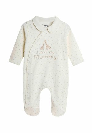 REGULAR FIT - I LOVE MY MUMMY FOOTED - Strampler - cream spotted