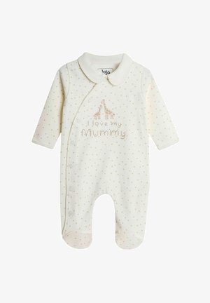 REGULAR FIT - I LOVE MY MUMMY FOOTED - Šliaužtinukai - cream spotted