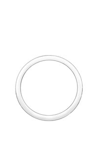 Kerek tükör, elegáns, vékony ezüstkerettel. A felülete sima és fényes, minimalista dizájnt kínál tiszta vonalakkal.