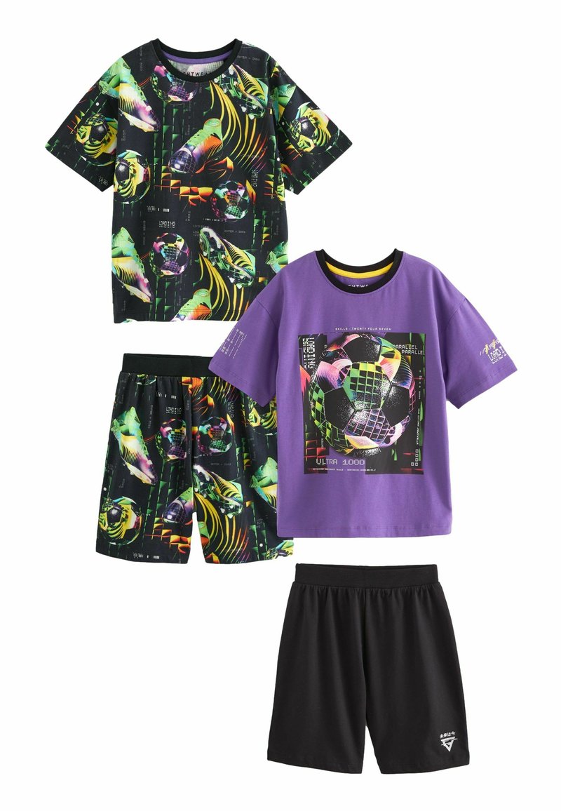 Next 2 PACK SET - Komplet pidžame - black purple football