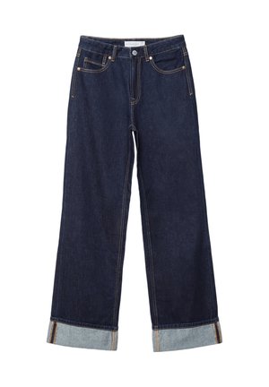 Stradivarius, D92 STRAIGHT WIDE-LEG JEANS - Wide Leg - mottled dark blue